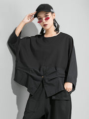 Original Irregularity Split-Joint T-Shirts Tops