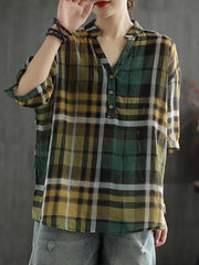 Original Solid V-Neck Blouses&Shirts