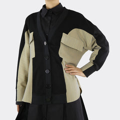 Casual Loose Shirt Patchwork Coat