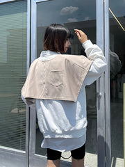 Loose Round Neck Two-Piece Sweatshirt