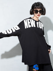 Retro Personality Loose Round Neck Top