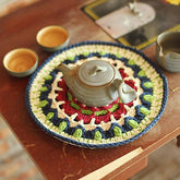 Mandala Flowers Hand-woven Tray Mat