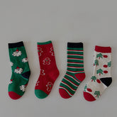 Child Christmas Printed Knitted Socks