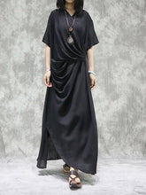 Original Solid Irregularity Pleats Dress