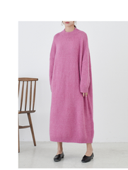 Women Loose Thick Solid Color Casual Sweater