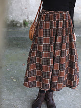 Checkered Casual All-Match A-Line Skirt