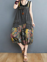 Strap Stitching Loose Printed Lantern Casual Pants