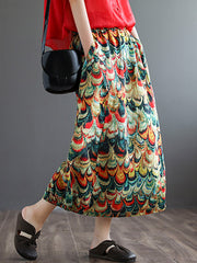 Original Elasticity Waist Floral Skirt