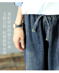 Loose Bandage Denim Harem Pant