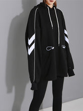 Women Drawstring Loose Pullover Sweatshirt