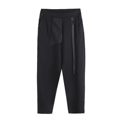 Women Stitching Stretch Loose Casual Pants