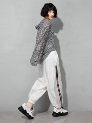 Transparent Loose Fit Sports Casual Pants