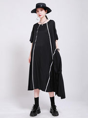 Fashion Elasticity Irregularity Split-Joint Dress
