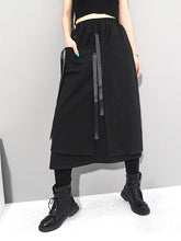 Bandage Cropped Solid Skirt