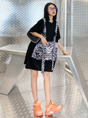 Original False Two Split-Joint Leopard Dress