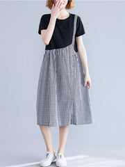 Plaid Split-joint Dress