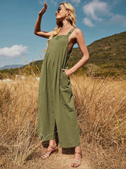 Solid Sleeveless Summer Casual Jumpsuit
