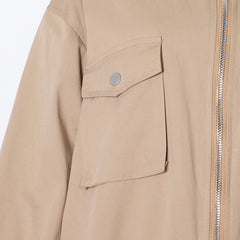 Women Loose Padded Stand Collar Coat
