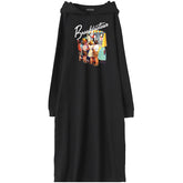 Women Retro Oil Painting Print Pullover Dress