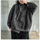 Women Retro Pullover Loose Sweatshirt