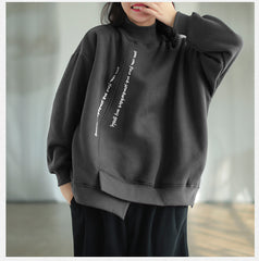 Women Retro Pullover Loose Sweatshirt