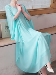 Retro Elegant Solid Loose Suit