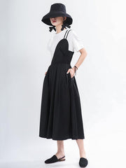 Black Cropped Sleeveless Dress