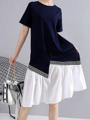 Original Cropped Split-Joint Dress