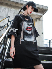 Cotton Hip-hop Loose Fashion Printed Dress