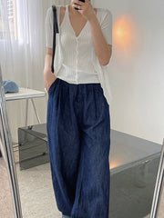 Slim Fit Solid Color Fake Two Piece Blouse