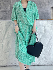 Summer Printed Loose Short Sleeves Suit