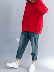 Loose Striped Casual Sweatshirt