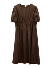 Original Puff Sleeve Elasticity Waist Dress