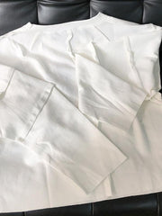 Simple White Solid Round-Neck T-Shirt Top