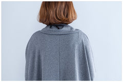 Women High Neck Stitching Casual Dress