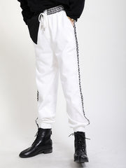 Women Retro High Waist Striped Casual Pants