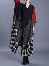 Loose Contrast Color Cropped Splicing V-Neck Outwear