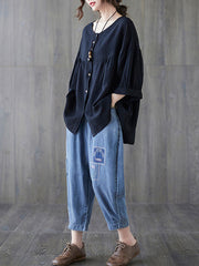 Loose Comfortable Solid Color Casual T-Shirt