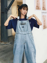 Loose Wide-Leg Jean Sleeveless Jumpsuit