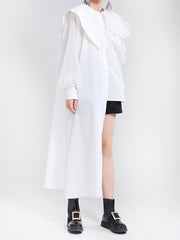 Irregular Stitching Pleated Shirt Skirt