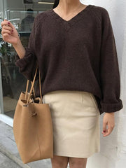 Vintage Simple Abrasive Large Capacity Bag