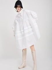 Casual Drawstring Two-sided Wear Mini Dress