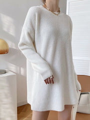 Women Pullover Round Neck Casual Dress
