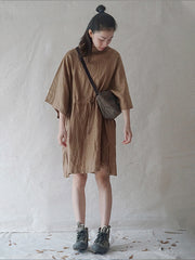 Original Half Sleeves Solid Long Blouse