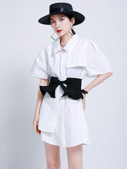 Original Irregularity Falbala Shirt Dress