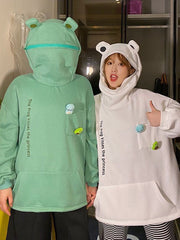 Cute Frog Thicken Couple Hoodie