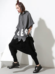 Mid-Waist Zipper Loose Harem Pants Baggy Pants