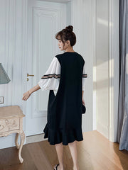 Round Neck Split-Joint Simple Maxi Dress