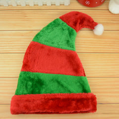 Women Striped Color Matching Christmas Hat