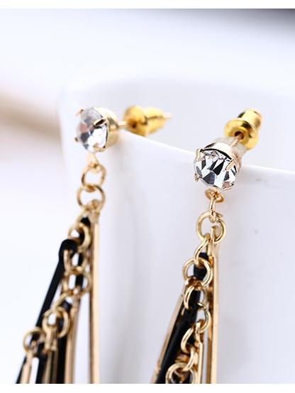 Fashion Alloy Split-joint Earrings